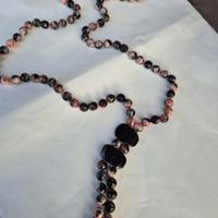 Collana lunga di pietre vere senza gancio