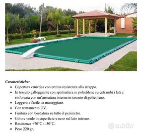 Trlo copripiscina  8x4 + pompa svuotatelo (NUOVI)