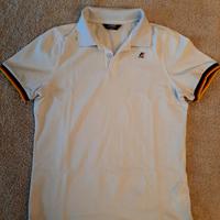K-Way Polo Uomo Bianco M Vincent Contrast S.