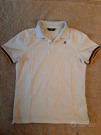 K-Way Polo Uomo Bianco M Vincent Contrast S.