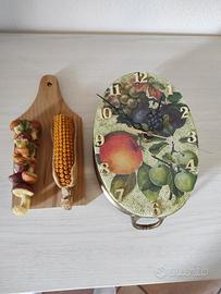 OROLOGIO e APPENNDI strofinacci--- da cucina