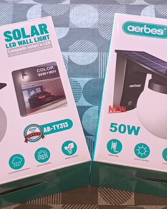 Applique con pannello solare  50 watt  ip 67