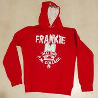 Felpa rossa e bianca Frankie Malone taglia M