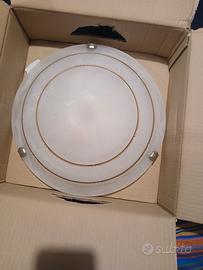 plafoniera in vetro mai installata 