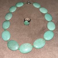 SET DI COLLANA E ORECCHINI - VERDE QUATEMALA-