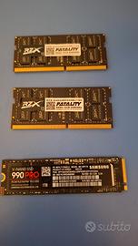 1TB SSD 990PRO + 32 GB 3200 MHz