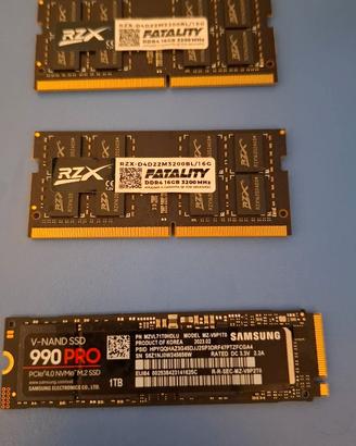 1TB SSD 990PRO + 32 GB 3200 MHz