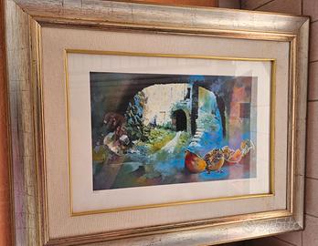 Serigrafia originale Felice Bossone “Preludio”