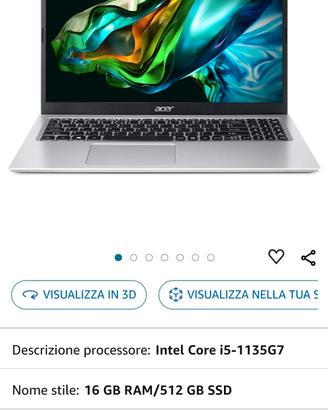 Notebook portatile Acer Aspire 3 (A315-58-56DQ)