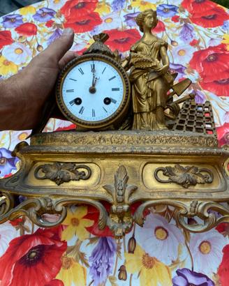 Orologio da Camino Vintage  - Scultura Mietitrice