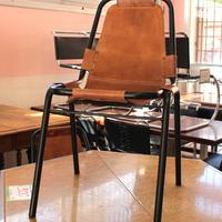 Set 6 sedie cuoio metallo