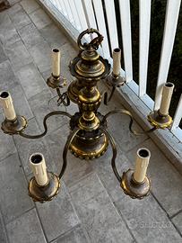 Lampadario in ottone Sciolari