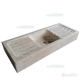 Lavandino acquaio vasca da cucina in marmo cm 105