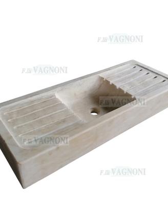 Lavandino acquaio vasca da cucina in marmo cm 105