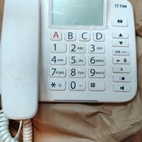 telefono sip bianco con display
