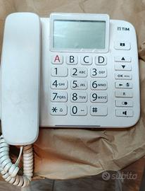 telefono sip bianco con display