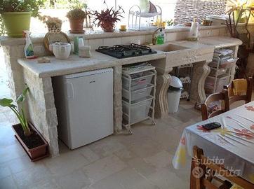 Piano cottura in pietra antico stile