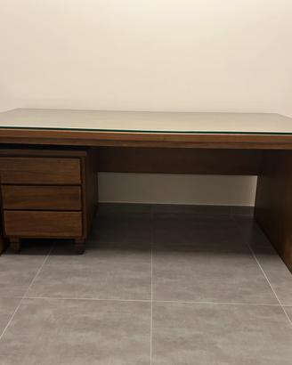 Scrivania in legno massiccio artigianale + cassett
