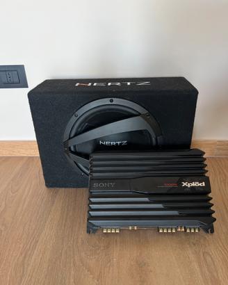 Subwoofer Hertz + Amplificatore Sony 1000W
