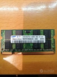 RAM Samsung 1GB DDR2 per Laptop (SO-DIMM)