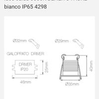 Faretto da incasso PULSAR R 3.5W luce calda 3000K 