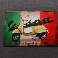 Vespa Targa in Alluminio Stile Vintage Retrò 20x30