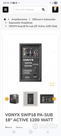 coppia subwoofer attivi 1200 watt vonix