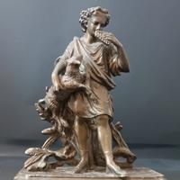 Scultura neoclassico francese in spelter.