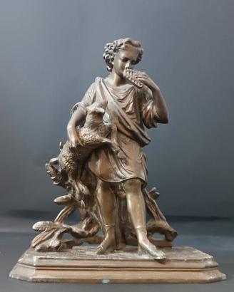 Scultura neoclassico francese in spelter.