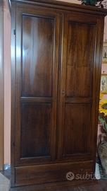 Armadio Cappottiera in Legno Massello con Cassetto