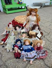 BAMBOLE DI PORCELLANA DA COLLEZIONE