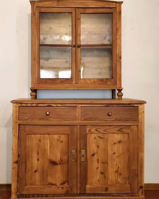ANTICA CREDENZA CON VETRINETTA - LEGNO DI LARICE