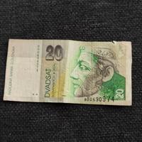 banconota da 20 Korun Slovenskych anno 1993