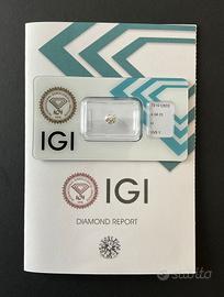 Diamante Naturale 0.58 Ct - H - VVS1- 3EX- IGI 