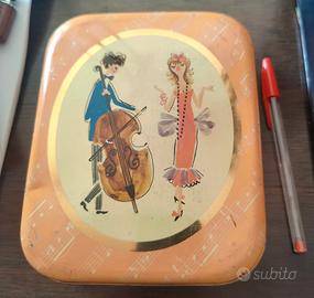 Scatola di latta vintage caramelle Alemagna