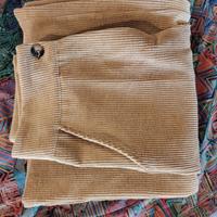 Pantalone palazzo velluto beige