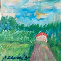 La casa rossa e il fiume Adige