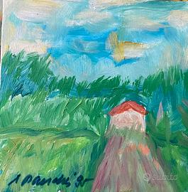 La casa rossa e il fiume Adige