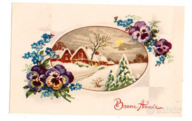 Antica cartolina francese Buon Anno 