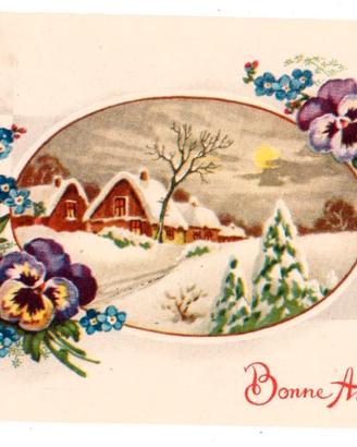 Antica cartolina francese Buon Anno 