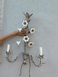 Lampada applique da muro in porcellana