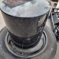 cilindro di marmo nero marquina