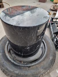 cilindro di marmo nero marquina