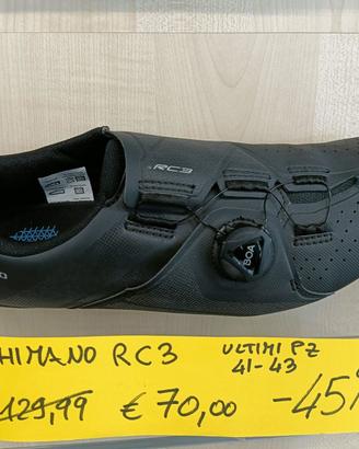 -45% Sconto Scarpe Shimano RC302- Nero nr. 41 - 43
