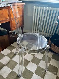 Sedie trasparenti Ikea stein e cuscini