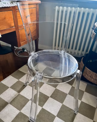 Sedie trasparenti Ikea stein e cuscini