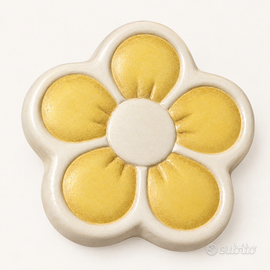 THUN Fiore in ceramica giallo