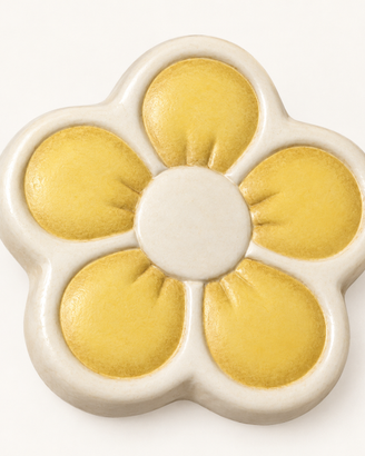 THUN Fiore in ceramica giallo