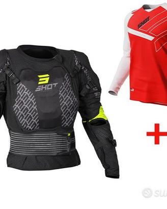 CORPETTO PETTORINA MOTO CROSS MAGLIA ROSSO BAMBINO