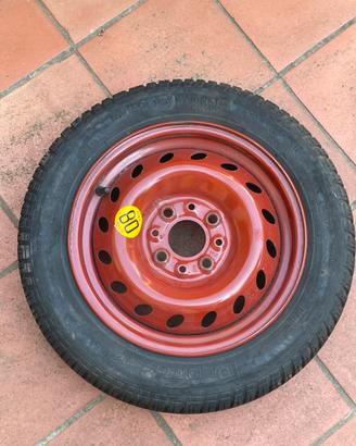 Ruota di scorta fiat 600 kit completo con cric